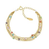 Bracelet Amen Woman Rainbow in Silver Perla BRGRMFGM